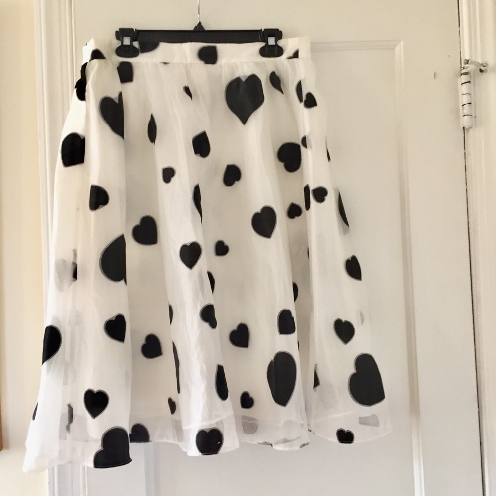 J. Crew Heart Print Organza Skirt - Picture 5 of 10